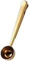 Liying Coffee Scoop Clip Stainless Steel Tablespoon Coffee Spoon With long handle Multifunction Sealing Bag Clip For Tea, Coffee, Protein Powder, Instant Drinks (Gold)
