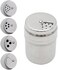 Liying 3Pcs Stainless Steel Sugar, Pepper, Salt Pot Kitchen Seasoning jar for Kitchen, Coffeeshop, Restaurants, Home (S)
