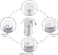 Liying 3Pcs Stainless Steel Sugar, Pepper, Salt Pot Kitchen Seasoning jar for Kitchen, Coffeeshop, Restaurants, Home (S)
