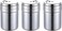 Liying 3Pcs Stainless Steel Sugar, Pepper, Salt Pot Kitchen Seasoning jar for Kitchen, Coffeeshop, Restaurants, Home (S)
