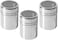 Liying 3Pcs Stainless Steel Coffee Shaker, Sugar Powder, Salt Pot Kitchen Seasoning jar for Kitchen, Coffeeshop, Restaurants, Home (B)
