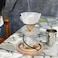 Liying Steel Pour Over Coffee Maker Stand with Wooden Base for Coffee Connoisseurs, the Coffee dripper holder
