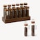 Liying 12Pcs Coffee Bean Storage Tubes with Wooden Stand, Glass Vials with Lids for Tea, Coffee, and Spices
