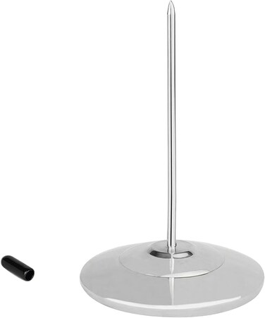 Liying Stainless SteelReceipt Holder, for Bill Fork Check Spindle Memo Holder Spike with Solid Heavy-duty Base
