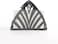 Stainless Steel Triangle Napkin Holder, 13cm x 9cm x 4cm, Hollow-out Design
