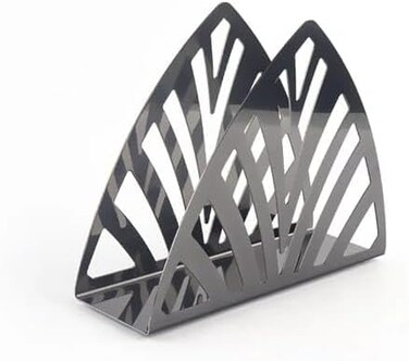 Stainless Steel Triangle Napkin Holder, 13cm x 9cm x 4cm, Hollow-out Design
