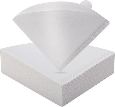 Liying V02 Disposable Coffee Filter Paper Cone, 100Pcs   1-4Cups Capacity, Compatible with V60 For Pour Over Droppers and Drip Coffee Maker

