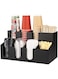 Coffee Condiment Organizer Commercial Cup and Lid Holder 9/11 Compartment Coffee Cup and Condiment Organizer Breakroom Coffee Station Organizer for Coffee Milk Tea Shop