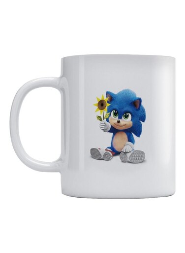 Sonic Printed Mug White/Blue/Beige 350ml
