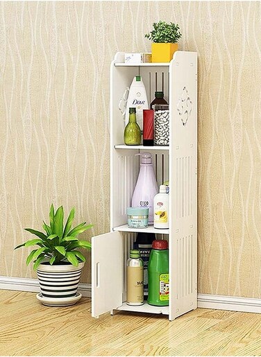Bathroom And Kitchen Shelf Storage Cabinet One Piece 23 x 23 x 90 cm