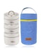 LUMINS Stainless Steel Insulated Bento Lunch Box for Kids with Tableware &amp; Bag, 3 Compartment Divided Lunch Containers with Lids,Leakproof,bpa free Dishwasher Safe