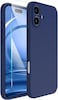 Compatible with iPhone 16 Plus Case 6.7", with 1 x Screen Protector, Silicone Case Comprehensive Protection Cover Slim Shockproof Gel Rubber Flexible Phone Case for Iphone 16 Plus Blue