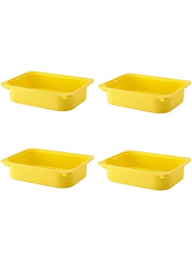 IKEA TROFAST Storage box (4 Set, 16 &frac12;x11 &frac34;x4", Yellow)