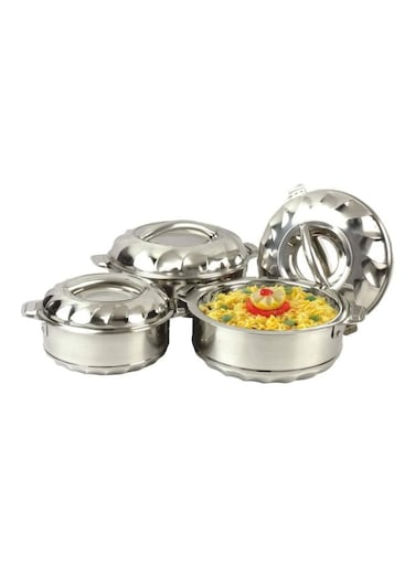 6-Piece Stainless Steel Casserole With Lid Set Silver