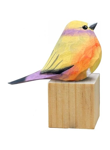 Tazweeq Bird Figurines Hand Carved Painted Wooden Statues for Home Decor, 3D Animal Figurine Hand-Made Home Office Decoration, Small Home Decor Bird Statue Shelf Decor BFF Gifts for Bird Lovers