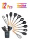 12-Piece Non-Stick Silicone Cooking Utensil Set &acirc;&euro;&ldquo; Premium Heat-Resistant, BPA-Free, Non-Scratch, Ergonomic Kitchen Tools for Safe and Easy Use with Non-Stick Cookware