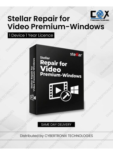 Stellar Repair for Video Premium Windows   1 Device for 1 Year   Digital License
