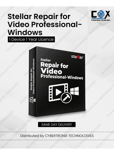 Stellar Repair for Video Professional Windows   1 Device for 1 Year   Digital License
