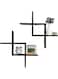 Greenco Criss Cross Intersecting Wall Mounted Floating Shelves Grc3149
