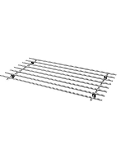 Square Hot Pot Stand - Stainless Steel Trivet for Kitchen Counter Protection - Heat Resistant Mat for Dining Table Hot Dishes Silver Design 2