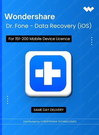 Wondershare Dr.Fone - Data Recovery (iOS)   151-200 Mobile Device   Digital License   Same Day Delivery