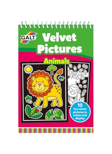 Galt Toys, Velvet Pictures - Animals, Colouring Books for Children, Ages 4 Years Plus