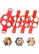ELECDON Silicone Egg Ring, 100% Food Grade Egg Cooking Rings, Egg Rings Non Stick, Perfect Fried Egg Mold or Pancake Rings, Reusable, Pancake Maker with 4 Cavity (Heart Round Star) 4pcs