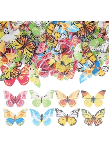 YARNOW Edible Butterflies Toppers Set of 70 - Cake and Cupcake Decoration Mixed Pattern