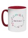 Back To School Printed Ceramic Coffee Mug Red/White/Blue 325ml