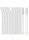 Reusable Glass Drinking Straws, Size 8.5''x10mm, Including 12pcs Reusable Glass Drinking Straws with 4 Cleaning Brushes - Perfect for Smoothies, Tea, Juice