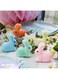 Talking Tables Pack of 5 Easter Table Decorations   Mini Pastel Bunnies Rabbit Figurine for Egg Hunt, Kids, Spring
