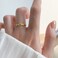 S925 Sterling Silver Cool Style Ladies Combination Ring, Specification:J797