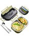 Reluen Lunch Containers for Adults - Office Adult Lunch Containers with Compartments Student Bento Lunch Box - School Lunch Box Accessories - Stainless Steel Food Containers Tray