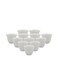 Ceramic White Cawa Cup W/Gold Line 12 Piece Set