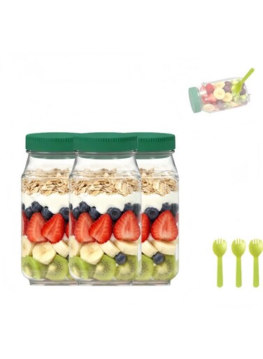 Mason Jar Salad Pod - Leakproof Dressing Cup, Lid-to-Bowl Design, Reusable Salad Jar &amp; Container for Lunch &amp; Meal Prep (19.05 cm &Atilde;&mdash; 9.91 cm &Atilde;&mdash; 8.89 cm&iuml;&frac14;&permil;