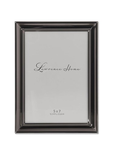 Lawrence Frames 5x7 Black Smoke Metal Picture Frame - Strata Design