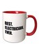Best Electrician Ever Text Two Tone Mug Multicolour