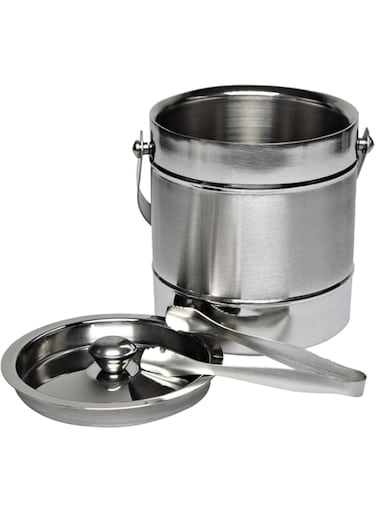 Chef Inox Stainless Steel Ice Bucket With Tongs, Silver In-1971000-Ele