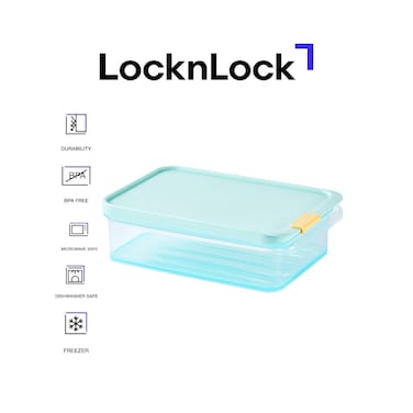 LocknLock Freezer Fit Rectangular Container 1.05L &ndash; Stackable, BPA-Free Food Storage Container