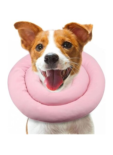 Rayyan Soft Cat Cone Collar, Cat Recovery Collar, Cute Donut Cat Cone Alternative After Surgery with Adjustable Neck Strap, Comfy Pet Pillow Cone, Pet Recovery Collar to Stop Licking (Pink)