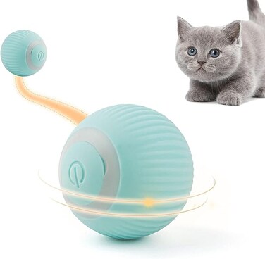 SKY-TOUCH Interactive Smart Cat Ball,Quiet Cat Toys for Indoor Cats Adult Automatic 360&deg; Rotating Kitten Toys,Intelligent Automatic Mobile Ball USB Charging Pet Toy,Fun Gift for Kitten