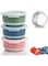 YOUWE7 Salad Dressing Containers To Go, Dressing Containers for Condiments, Dips, Stainless Steel Dipping Sauce Cups with Lids, Mini Food Storage, Leakproof Condiment Cups, BPA Free (420ML)