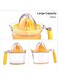 Squeezer,Orange Juicer,Multifunctional Lemon Juicer with Built-in Measuring Cup and Grater Egg separator,Non-Slip Silicone Handle,Upgrade Citrus Juicer 20OZ