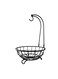 Mild Steel Fruit Bowl with Detachable Banana Holder / Fruit &amp; Vegetable Basket / Vegetable Stand / Banana Stand with Hook for Dining Table Kitchen (Black)