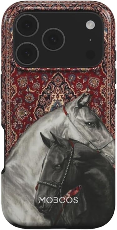 جراب Mobcos Dynasty Premium لهاتف iPhone 17 Pro Max، متوافق مع غطاء هجين مزدوج الطبقات صلب + حماية سيليكون - غطاء مقاوم للخدوش والصدمات