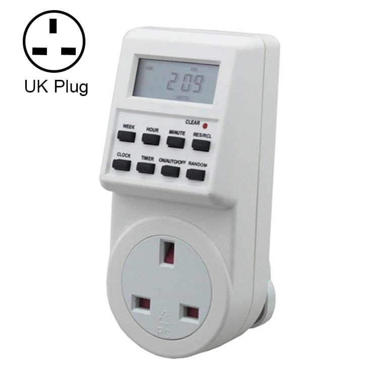 Buy AC 230V Smart Home Plug-in LCD Display Clock Summer Time Function ...
