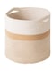 Multi Function Cotton Rope Woven Storage Basket Multicolour 28x28x28cm