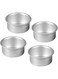 Khazna Cake Pans Round Aluminum Cake Pan Set Non stick Round Cheese cake Baking Pans for Home Party Baking Supplies, Round Cake Pans with Removable Bottom for Cake Baking 4 Pieces 4 Inch