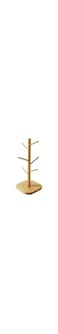 Wooden Cup and Mug Stand, Coffee Tea Cup Holder with 6 Hooks