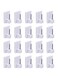 20 Packs Self-Adhesive Hooks， Window Hooks Adhesive for Net Curtain Rods, White (Square Corners)